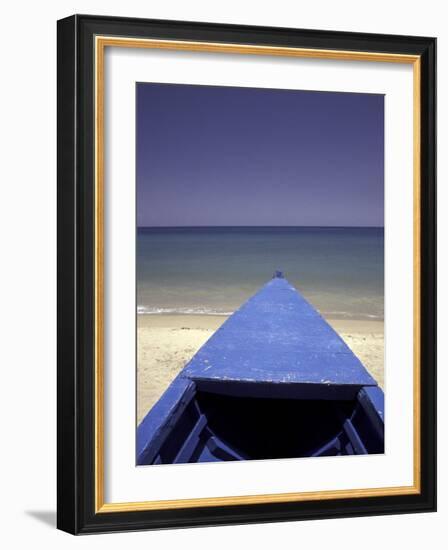 Boat on Pinney Beach, Nevis, Caribbean-Robin Hill-Framed Photographic Print