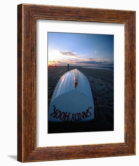 Boat on Sandy Hook Beach, New Jersey-George Oze-Framed Photographic Print