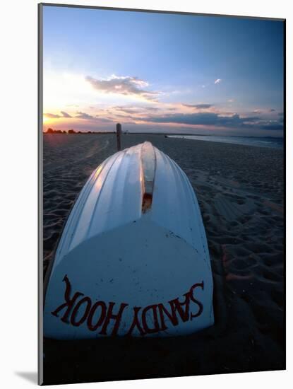 Boat on Sandy Hook Beach, New Jersey-George Oze-Mounted Photographic Print