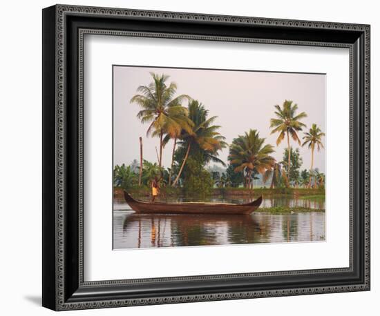 Boat on the Backwaters, Allepey, Kerala, India, Asia-Tuul-Framed Photographic Print