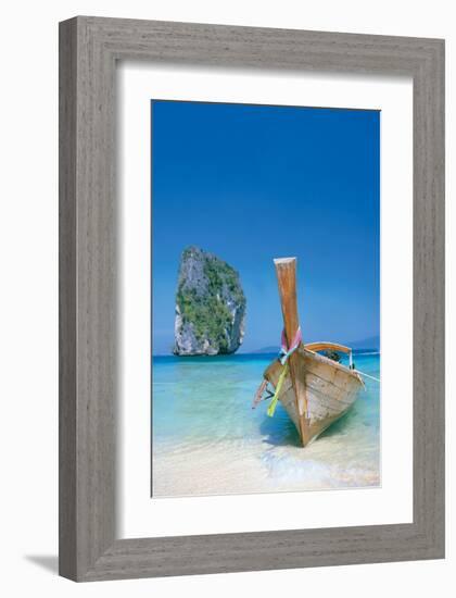 Boat on The Beach-null-Framed Art Print