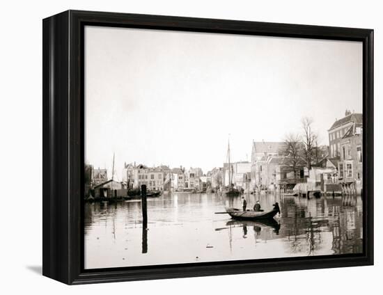 Boat on the Canal, Dordrecht, Netherlands, 1898-James Batkin-Framed Premier Image Canvas