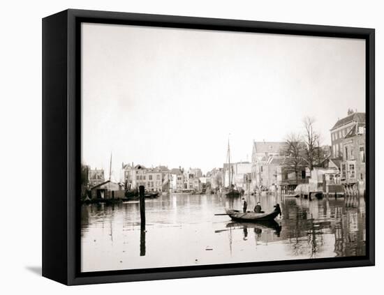 Boat on the Canal, Dordrecht, Netherlands, 1898-James Batkin-Framed Premier Image Canvas