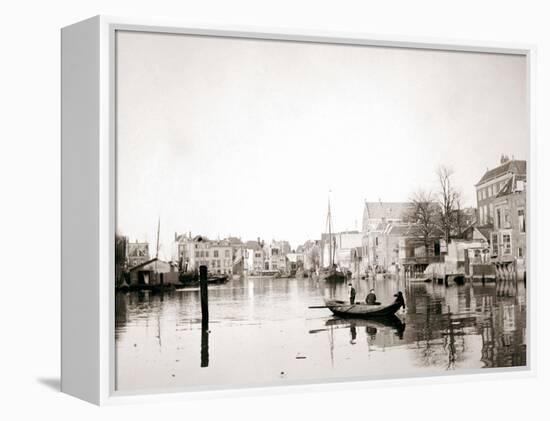 Boat on the Canal, Dordrecht, Netherlands, 1898-James Batkin-Framed Premier Image Canvas