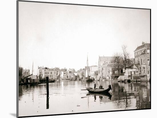 Boat on the Canal, Dordrecht, Netherlands, 1898-James Batkin-Mounted Photographic Print