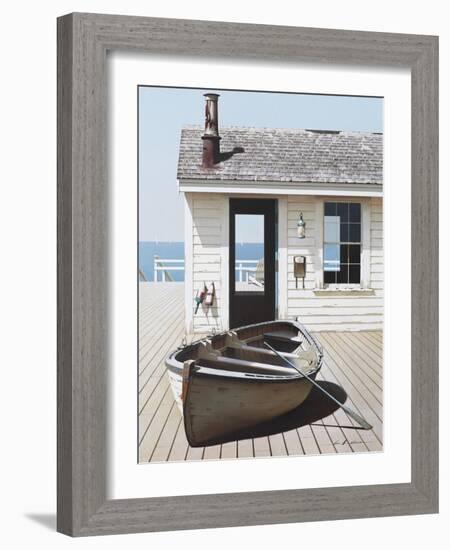 Boat on the Dock-Zhen-Huan Lu-Framed Giclee Print