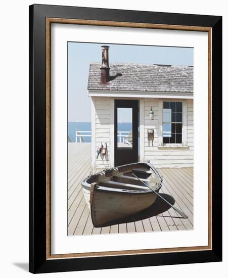 Boat on the Dock-Zhen-Huan Lu-Framed Giclee Print