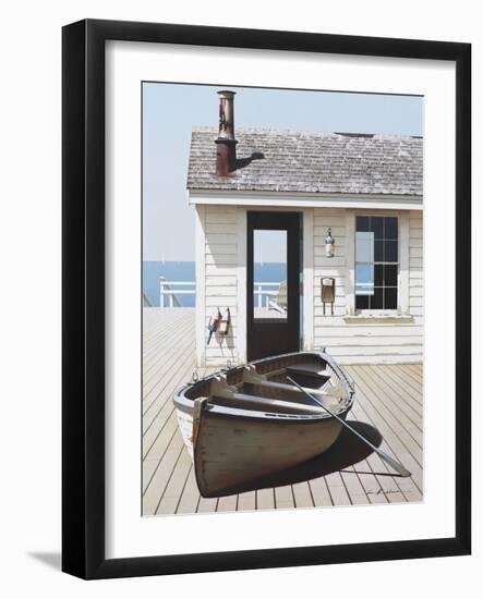 Boat on the Dock-Zhen-Huan Lu-Framed Giclee Print