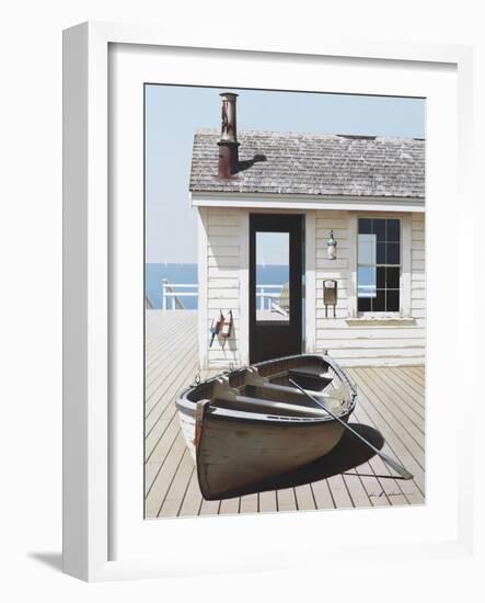 Boat on the Dock-Zhen-Huan Lu-Framed Giclee Print