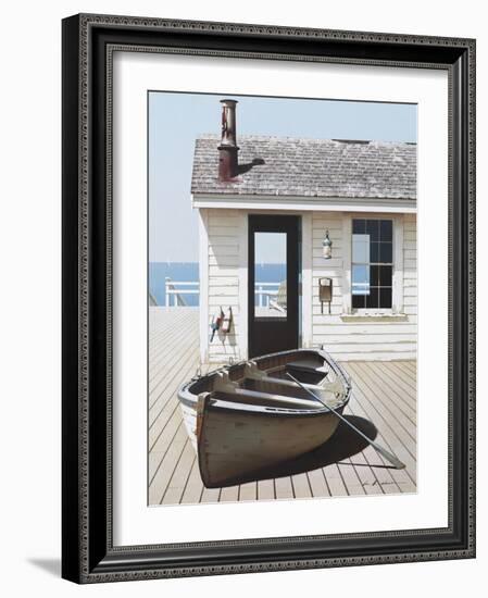 Boat on the Dock-Zhen-Huan Lu-Framed Giclee Print