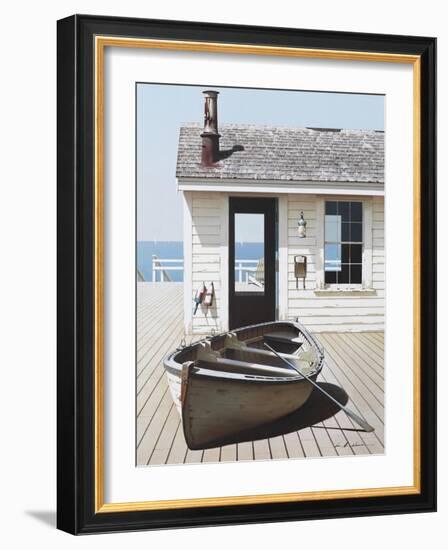 Boat on the Dock-Zhen-Huan Lu-Framed Giclee Print