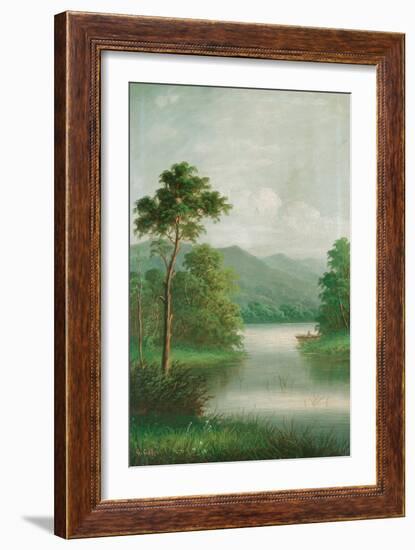 Boat on the River, 1801-George Cole-Framed Giclee Print