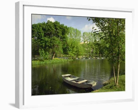 Boat on the River Charente, St. Simeux, Poitou Charentes, France, Europe-Michael Busselle-Framed Photographic Print