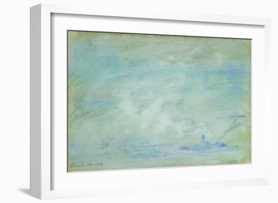 Boat on the Thames, Haze Effect; Bateau Sur La Tamise, Effet de Brume, 1901-Claude Monet-Framed Giclee Print