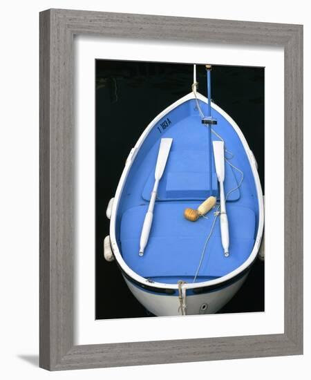 Boat on water (Camogli, Liguria, Italy)-Peter Adams-Framed Photographic Print