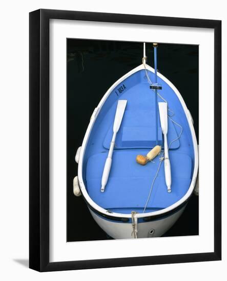 Boat on water (Camogli, Liguria, Italy)-Peter Adams-Framed Photographic Print