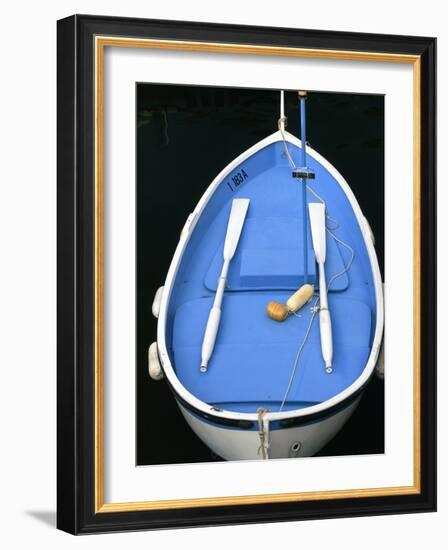 Boat on water (Camogli, Liguria, Italy)-Peter Adams-Framed Photographic Print