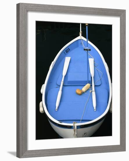 Boat on water (Camogli, Liguria, Italy)-Peter Adams-Framed Photographic Print