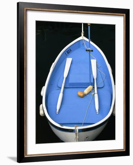 Boat on water (Camogli, Liguria, Italy)-Peter Adams-Framed Photographic Print