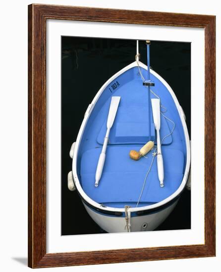 Boat on water (Camogli, Liguria, Italy)-Peter Adams-Framed Photographic Print