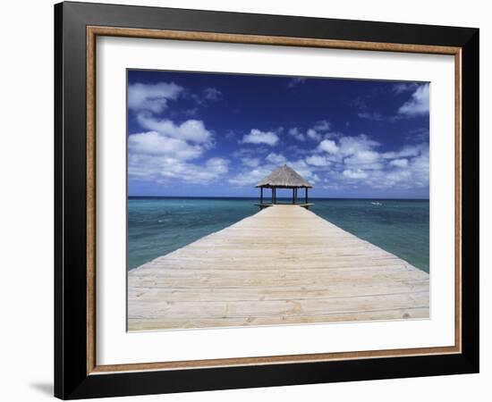 Boat Pier on the Island of Mayotte, Comoros, Indian Ocean, Africa-Michael Runkel-Framed Photographic Print