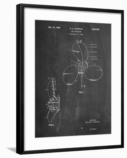 Boat Propeller 1964 Patent-Cole Borders-Framed Art Print