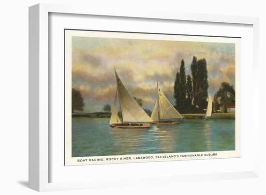 Boat Racing, Lakewood, Ohio-null-Framed Art Print