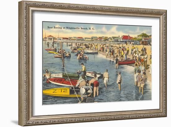 Boat Racing, Wrightsville Beach, North Carolina-null-Framed Art Print