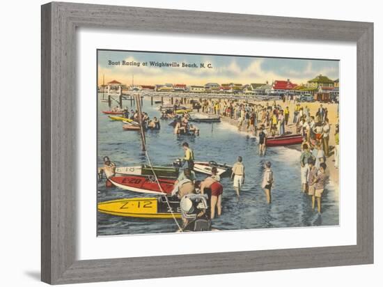 Boat Racing, Wrightsville Beach, North Carolina-null-Framed Art Print