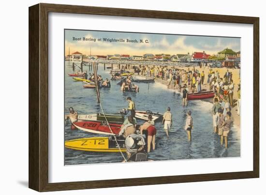 Boat Racing, Wrightsville Beach, North Carolina-null-Framed Art Print