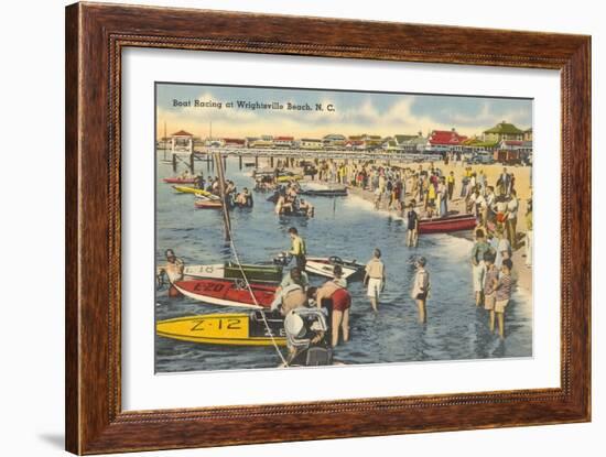 Boat Racing, Wrightsville Beach, North Carolina-null-Framed Art Print