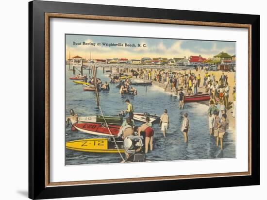 Boat Racing, Wrightsville Beach, North Carolina-null-Framed Art Print