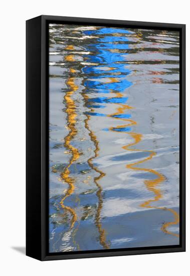 Boat Reflection I-Kathy Mahan-Framed Premier Image Canvas