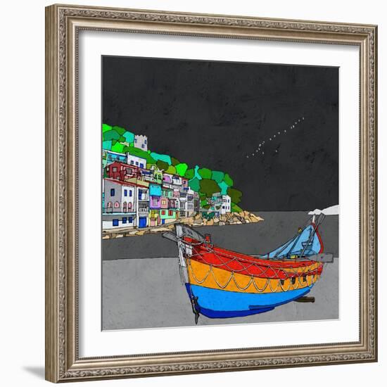 Boat Ride along the Coast I-Ynon Mabat-Framed Art Print