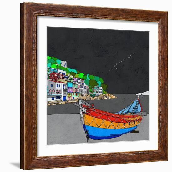 Boat Ride along the Coast I-Ynon Mabat-Framed Art Print