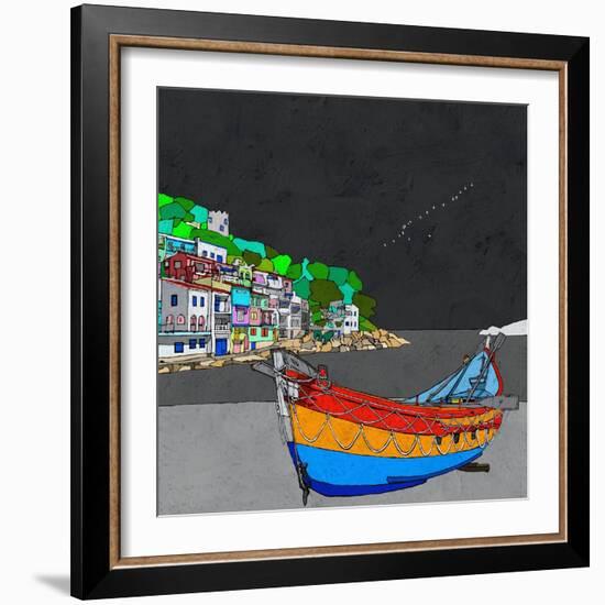 Boat Ride along the Coast I-Ynon Mabat-Framed Art Print