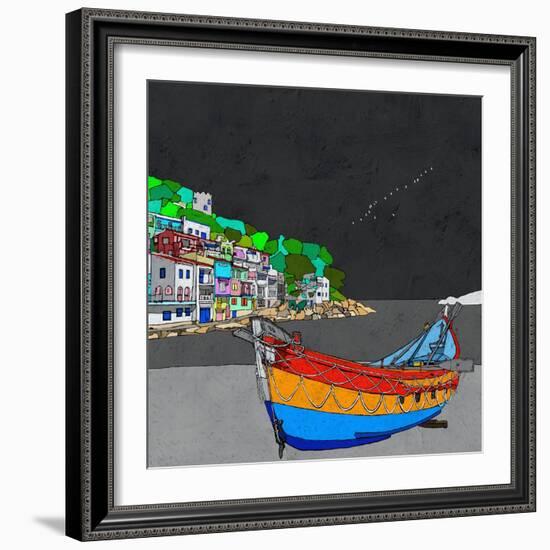 Boat Ride along the Coast I-Ynon Mabat-Framed Art Print