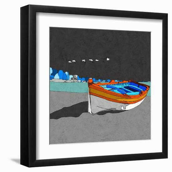 Boat Ride along the Coast II-Ynon Mabat-Framed Art Print