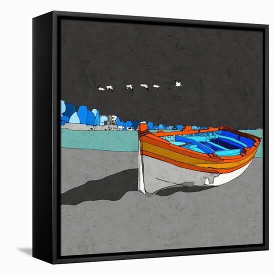 Boat Ride along the Coast II-Ynon Mabat-Framed Stretched Canvas