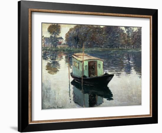 Boat Studio, 1874, Oil on Canvas-Claude Monet-Framed Giclee Print