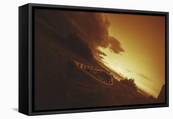 Boat, Sunrise, Sunset-Sebastien Lory-Framed Premier Image Canvas