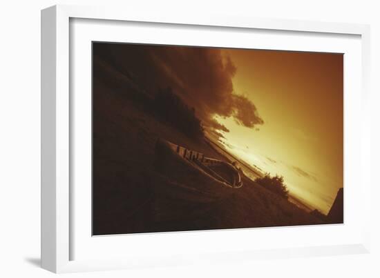 Boat, Sunrise, Sunset-Sebastien Lory-Framed Photographic Print