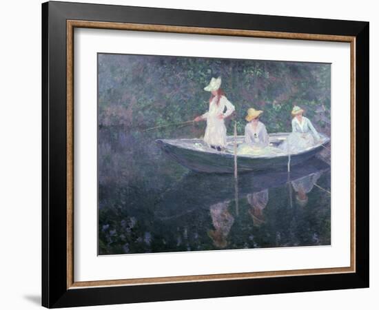 Boat the 'Norvegienne' at Giverny, France, c. 1887-Claude Monet-Framed Giclee Print