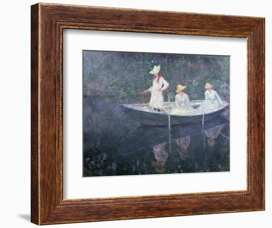 Boat the 'Norvegienne' at Giverny, France, c. 1887-Claude Monet-Framed Giclee Print