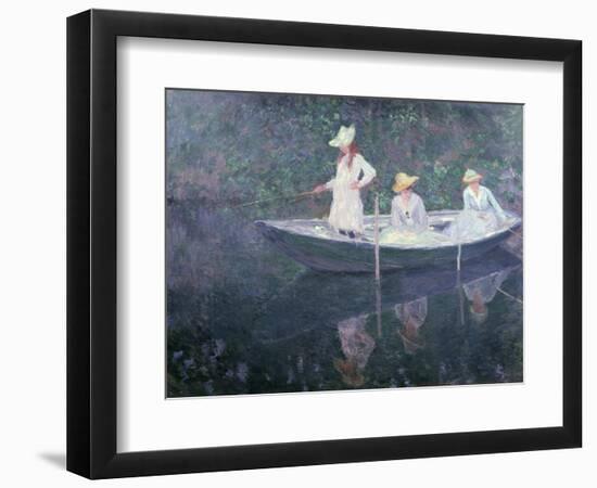 Boat the 'Norvegienne' at Giverny, France, c. 1887-Claude Monet-Framed Giclee Print