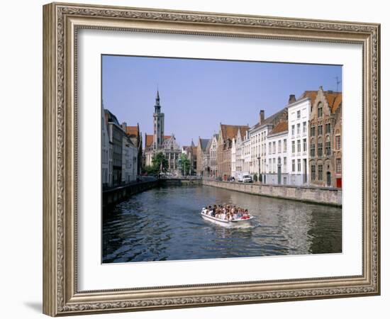 Boat Trips Along the Canals, Bruges (Brugge), Unesco World Heritage Site, Belgium-Roy Rainford-Framed Photographic Print