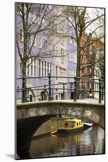 Boat under the Bridge, Amsterdam-Igor Maloratsky-Mounted Art Print