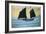 Boat with Plane and Airship (Oil and Pencil on Cardboard)-Alfred Wallis-Framed Giclee Print