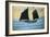 Boat with Plane and Airship (Oil and Pencil on Cardboard)-Alfred Wallis-Framed Giclee Print