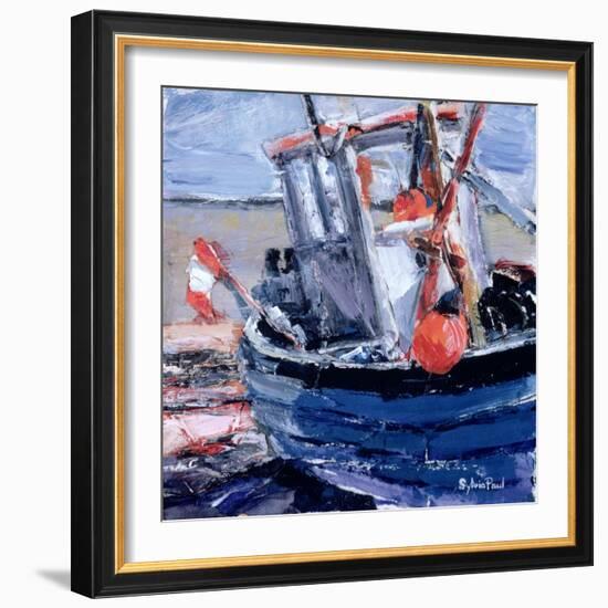 Boat with Red Buoy-Sylvia Paul-Framed Giclee Print